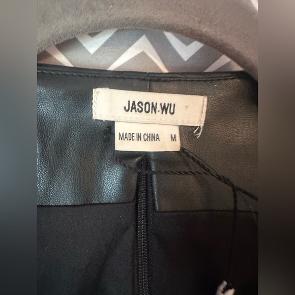 NWOT Jason Wu | Faux Leather Front Knot Cut Out Dress, Size M - Picture 9 of 10